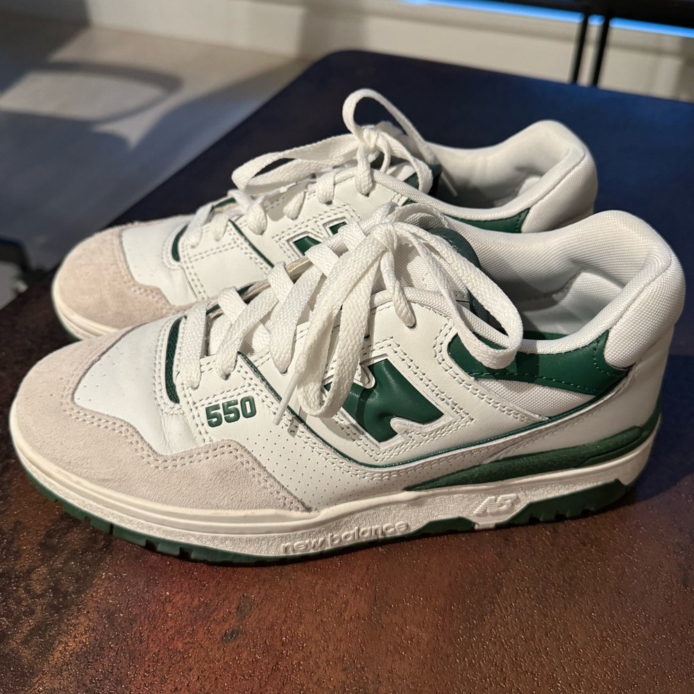 New Balance 550’s in White Green. Purchased new (authenticated) from GOAT.